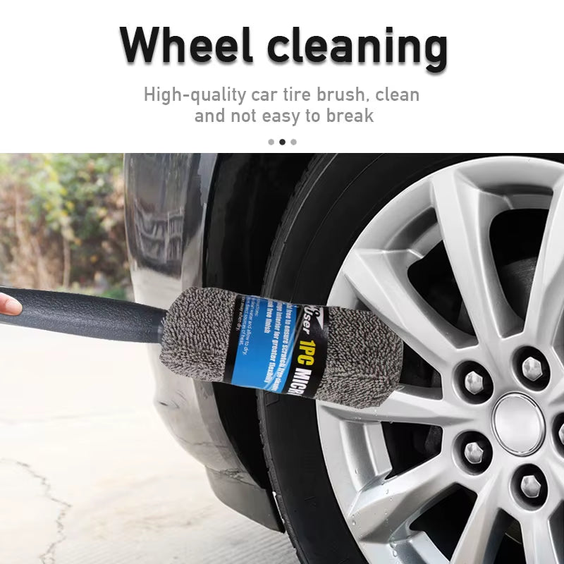 SEAMETAL 9Pcs Car Wash Cleaning Kits Microfiber Towels Blush Sponge Wash Glove Polish Care Applicator Pads Car Wash Accessories